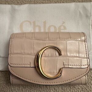💯authentic Chloe trifold compact wallet